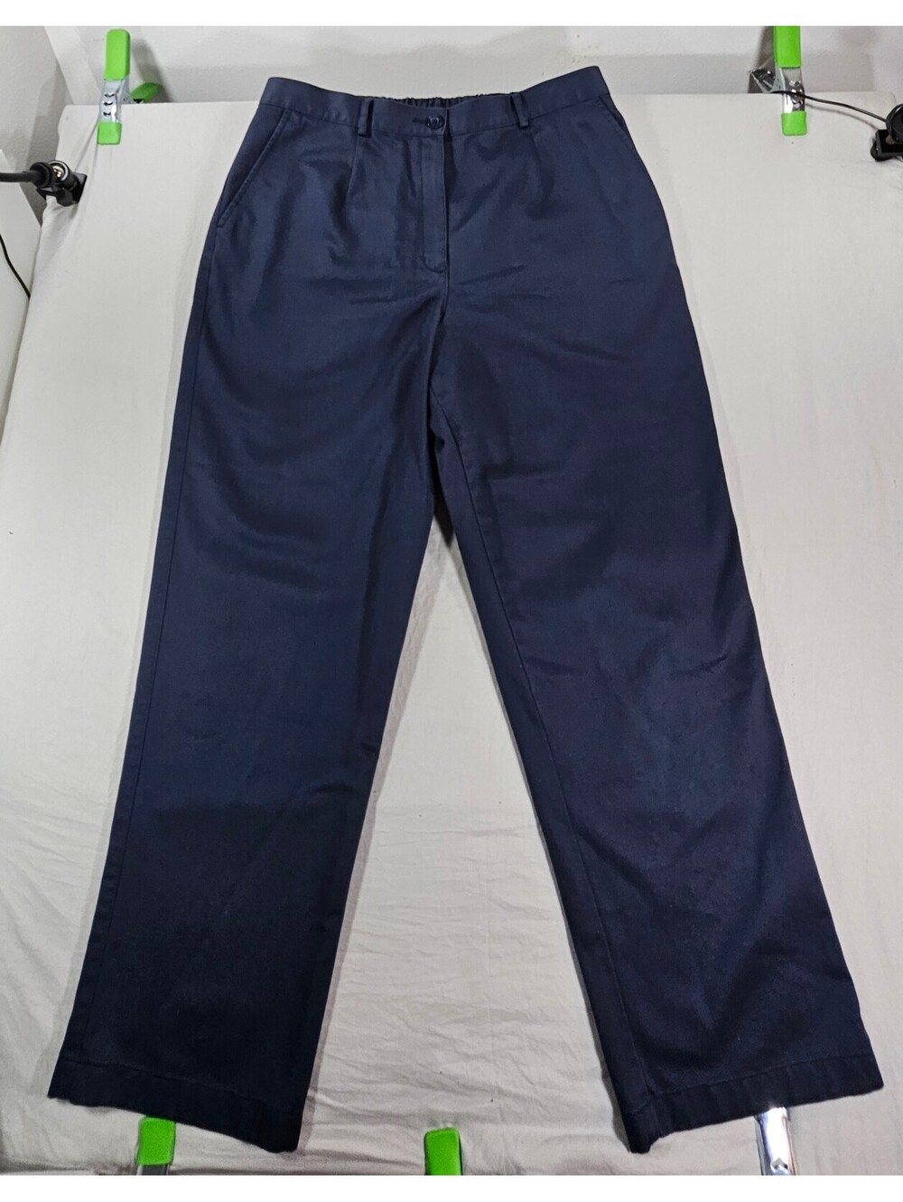 L.L.Bean Original Fit Women's 100% Cotton Pants Navy  - Size 16 Petite